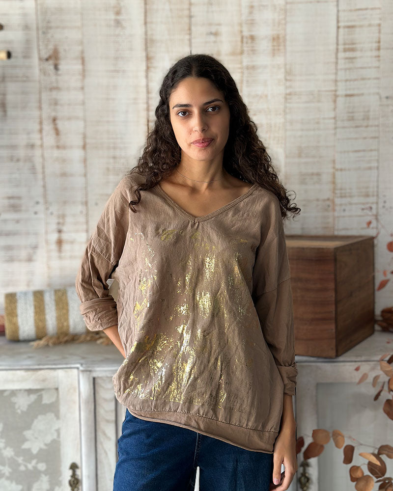 CAMISOLA GOLD FOIL