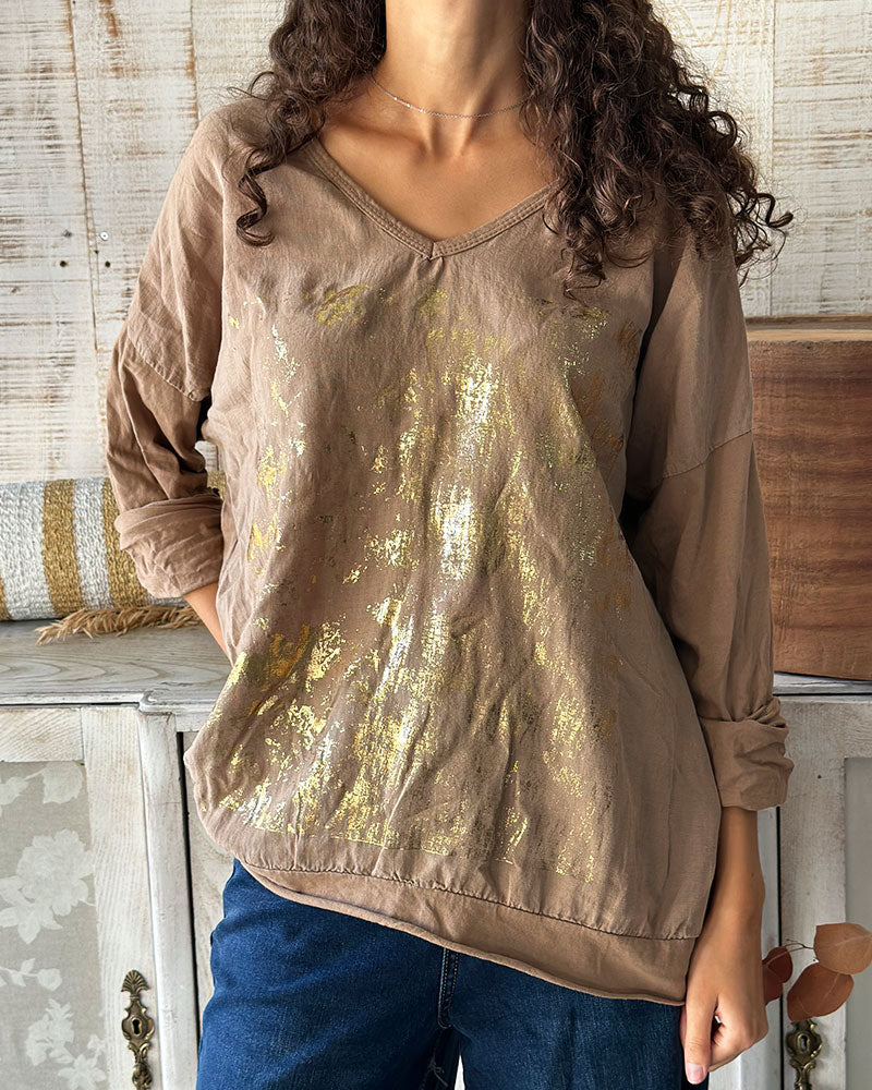 CAMISOLA GOLD FOIL