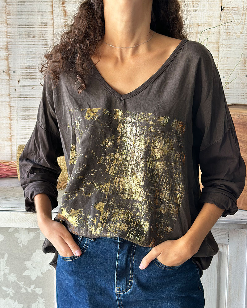 CAMISOLA GOLD FOIL